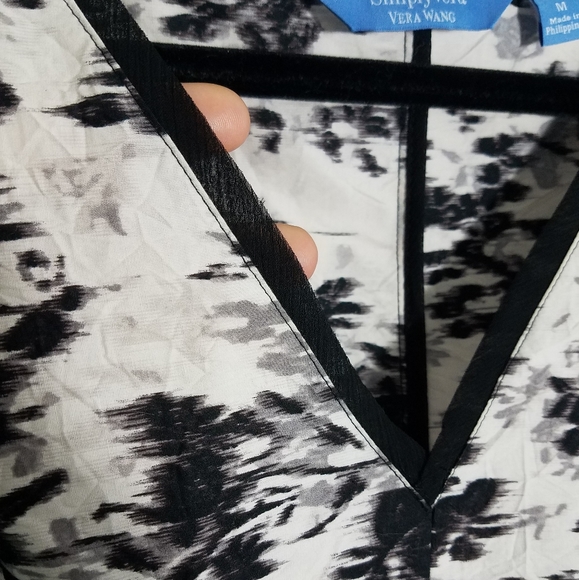 Vera Wang neutral print dress w/ pockets, M - Picture 3 of 8